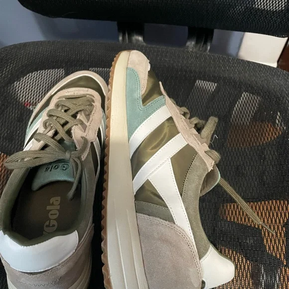 Gola Retro Stylish Green and Beige Men's Sneakers - Picture 6 of 8